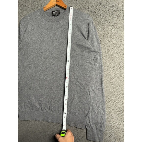 A.P.C. Rue Madame Paris Sweater Men's Large Cashmere Blend Crew Neck Pullover - Picture 13 of 13